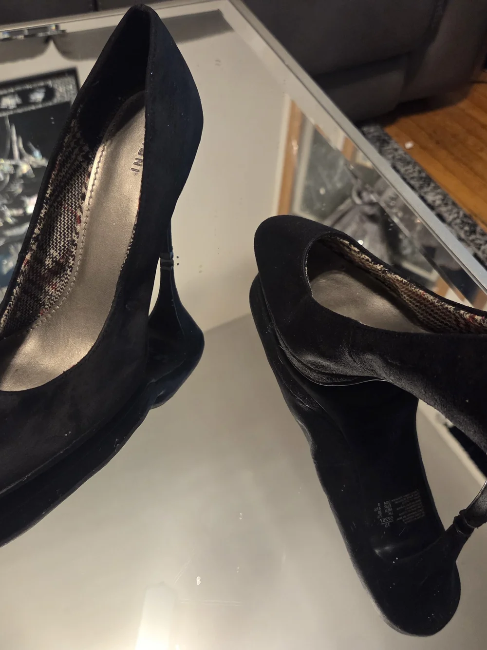 Black Women's Suede Pumps - Classic Heels